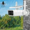 câmera segurança icsee wifi com placa solar prova d água